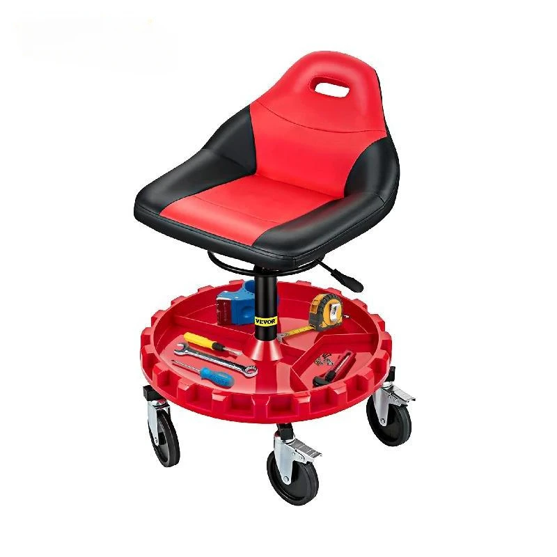 

Stool 300LBS Capacity 21"-26" Adjustable Height Range Mechanic Seat with Swivel Casters and Tool Tray