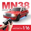 1/16 MN38 RC Car Remote Control Vehicle HongKong Taxi Controllable Atmosphere Lamp Simulated Drift Toy Car 3