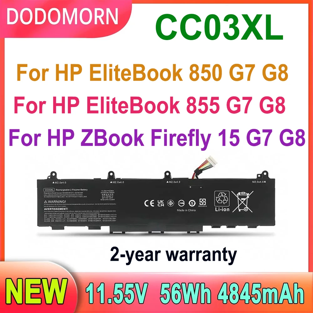 

DODOMORN CC03XL Laptop Battery For HP EliteBook 840 845 830 835 G7 HSTNN-LB8Q ZBook FIREFLY 14 INCH G8 L77608-271 L78555-005