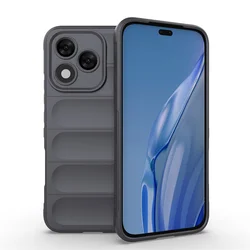 Enhanced Silicone Case with Soft Skin Feel - Shockproof and Protective Cover for HONOR 400 Lite (Grey)