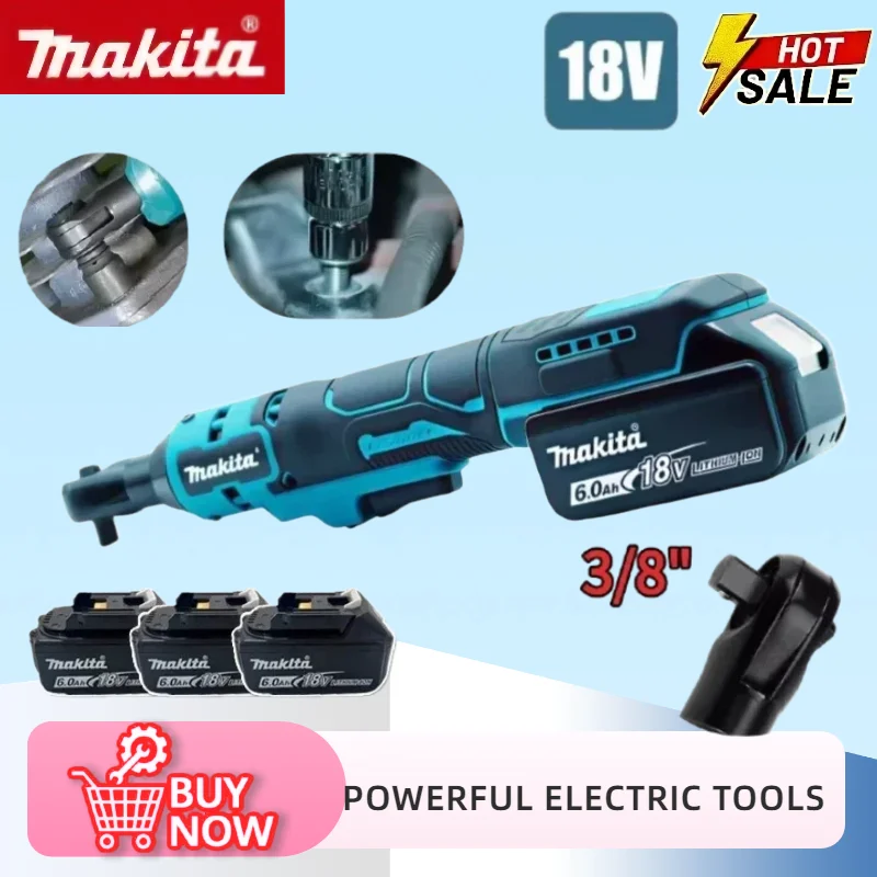 마키타 라쳇 렌치 브러시리스 드라이버 다기능 가변 속도 파워 렌치 마키타 18V 배터리용 무선 전동 공구