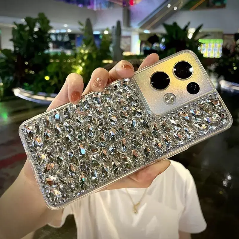 Luxury New Gemstone Inlaid Rhinestone Protective Phone Case For Samsung Galaxy S24 S25 S20 Plus S21 FE S22 23Ultra Note20 10