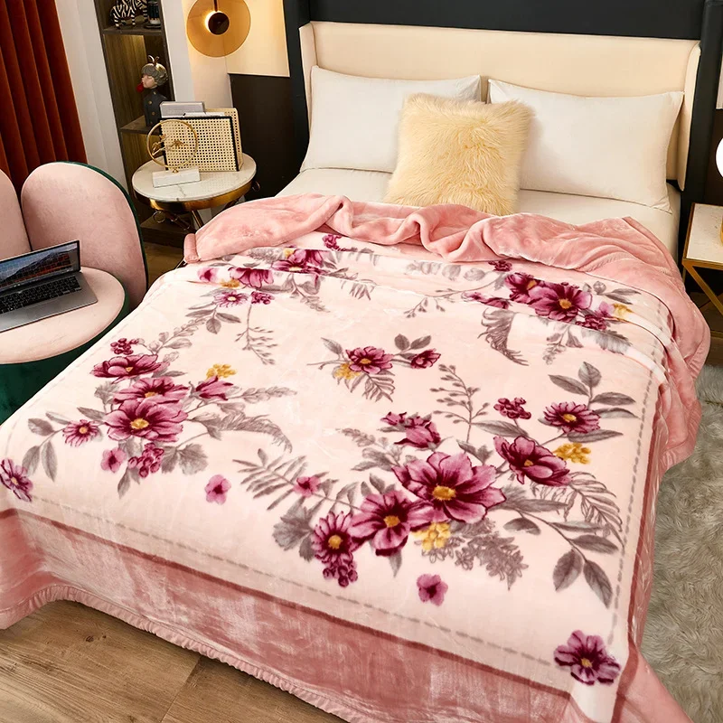 

Laschel Blanket Double Thick Weighted Comforter Winter Polyester Coral Down Wedding Flannel Blanket Rug
