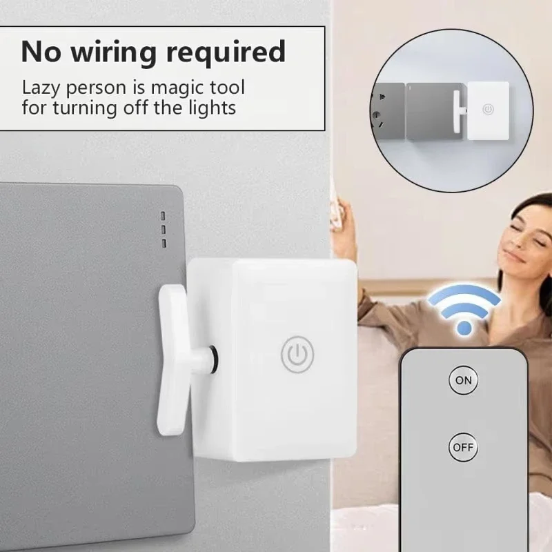 Wiring-Free Wireless Remote Control Turn Off/on Tool Automatic Button Pusher Lazy Light Off Switchs Button