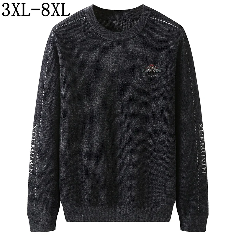 

Новинка 2023, зимний роскошный модный свитер для мужчин 6XL, 8XL, 7XL, высококачественный пуловер с принтом, плотные теплые мужские Рождественские свитера