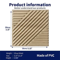 แผ่นผนังลายไม้เทียม 3 มิติ ขนาด 30x30 ซม. จำนวน 10 ชิ้น สำหรับตกแต่งผนังภายใน ลายไม้โอ๊ค แผ่นตกแต่งผนัง 3 มิติ สติ๊กเกอร์ติดผนัง 5