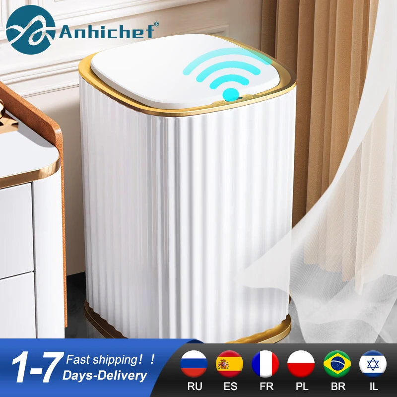 Smart Trash Can Large Capacity For Kitchen Bathroom Garbage Bin