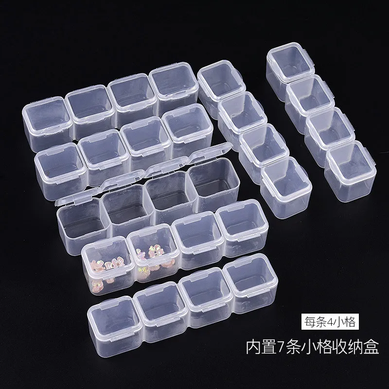 

Adjustable 28 Grids Compartment Plastic Storage Box Jewelry Earring Bead Screw Holder Case Display Organizer Container