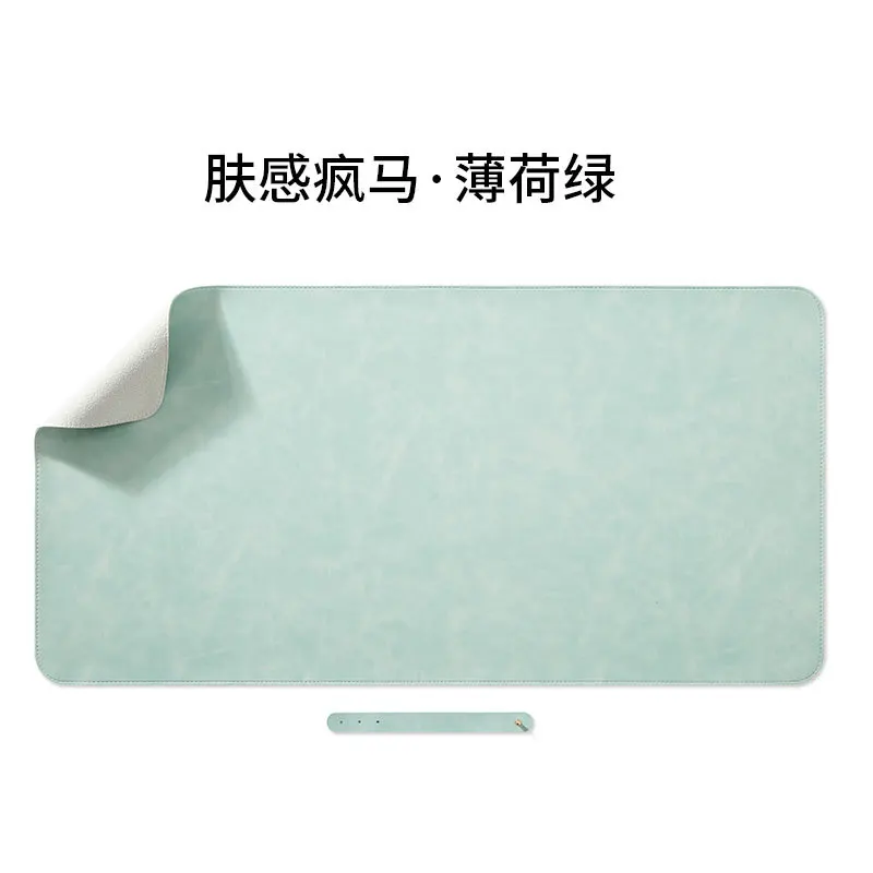Premium Crazy Horse PU Leather Oversized Office Desk Mat and Mouse Pad
