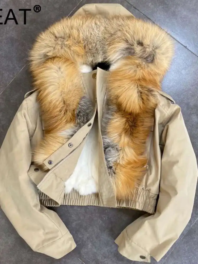 Rabbit Hair Short Jacket | Deat Hood Fur Coat | Coats Womens