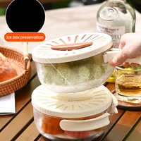 New Draining Basket With Lid 2 In 1 Multi-function Drain Basket Berry Keeper Container Colanders Portable Storage Container 2