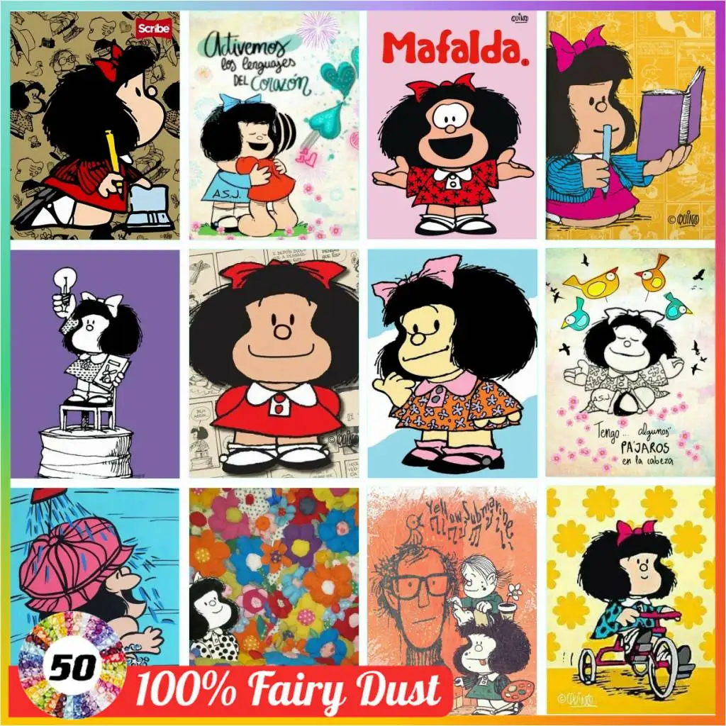 

Mafalda Classic Cartoon Cute Pattern Sale Kit Square 5d Fairy Dust Diamond Painting Stitch Mosaic Art Kids Couple New Collection