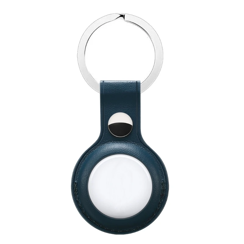 Anti-Lost Leather Protective Cover for Airtags Location Hanging Buckle Protective Cover with Keychain