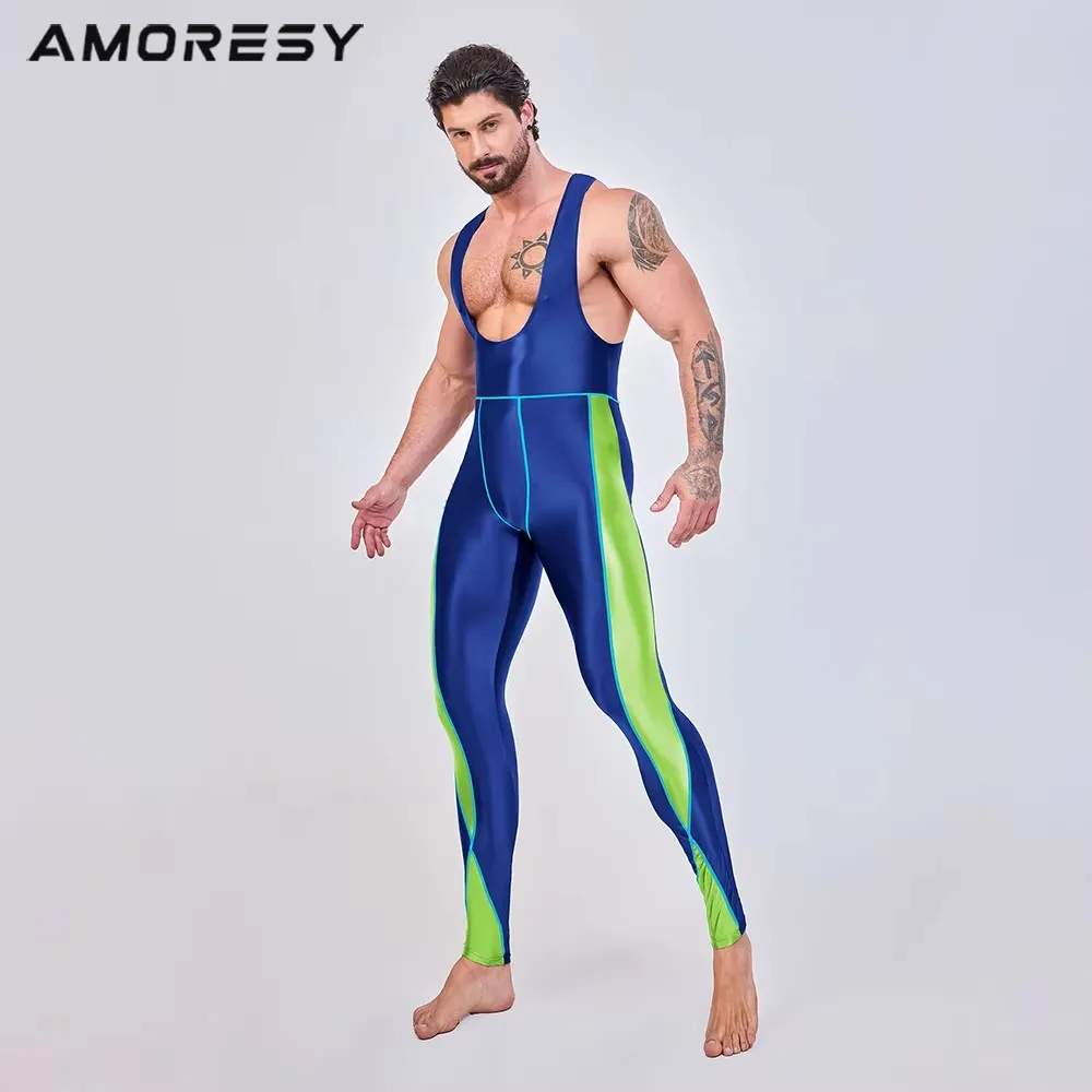 AMORESY Leonidas Series Suspender Backless Cycling Sports Fitness Tights Nine-point Pants Overall Catsuit All-purpose Jumpsuits 6