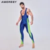 AMORESY Leonidas Series Suspender Backless Cycling Sports Fitness Tights Nine-point Pants Overall Catsuit All-purpose Jumpsuits 6