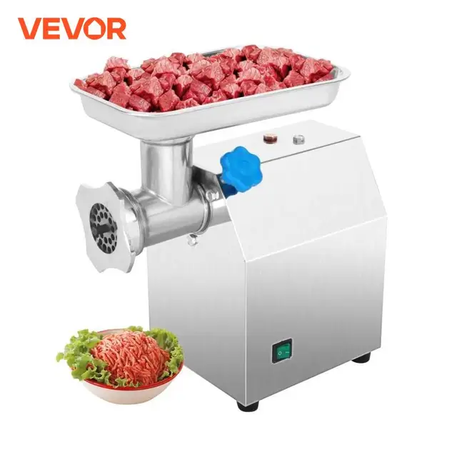 VEVOR 122Kg/H Heavy Duty Electric Meat Mincer Grinder Max Powerful Home Portable Sausage Stuffer Meat Mincer Food Processor