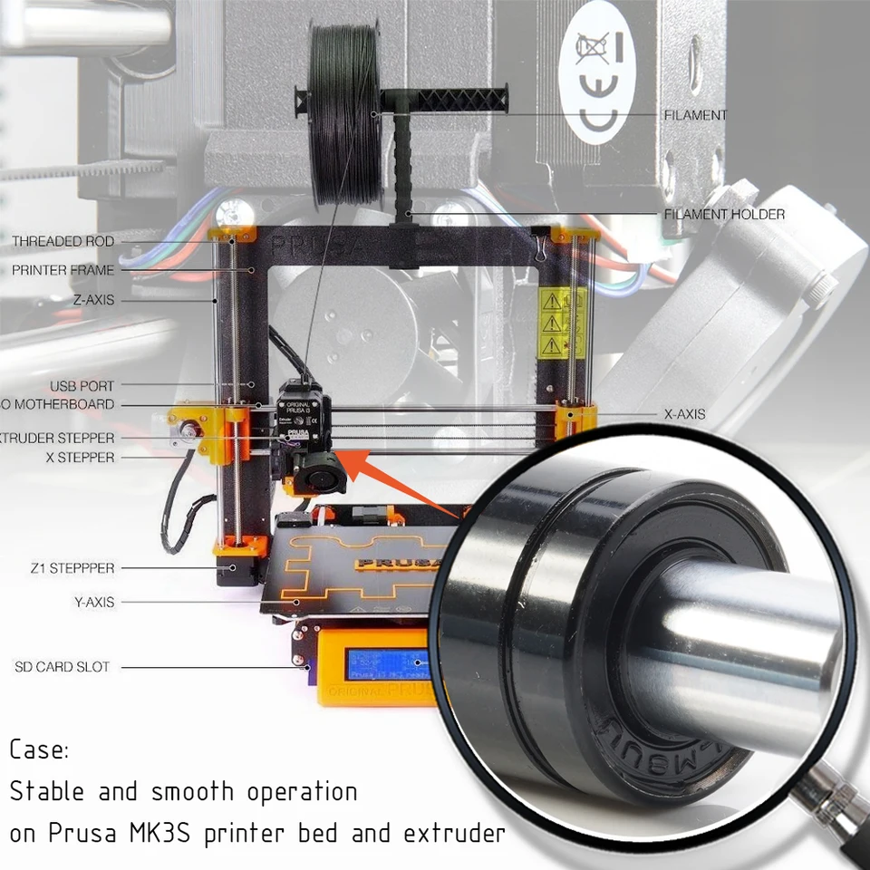 MYT LM8LUU Linear Ball Bearing - 2 Pieces - MYT-LM8LUU-2PCS - View #4