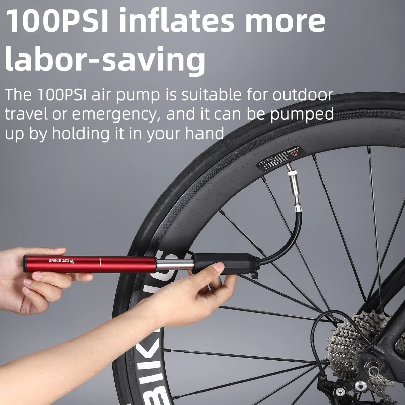 Effortlessly bomba de aire manual para bicicletas de alta calidad ¡Infle  los neumáticos de su bicicleta sin esfuerzo!