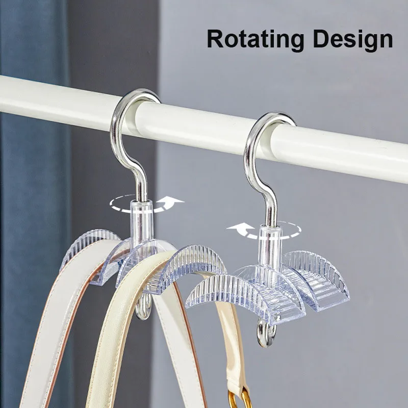 Ganci Per Borse Da Armadio - Organizer Con 4 Ganci Girevoli 360° | Salvaspazio Per Cinture, Sciarpe, Cappelli - Foto 7