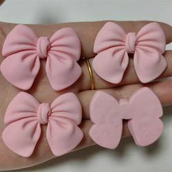 Set di 5 Decorazioni a Fiocco Grande in Texture Matte Kawaii - Rosa, Rosso Rosa, Viola, Blu