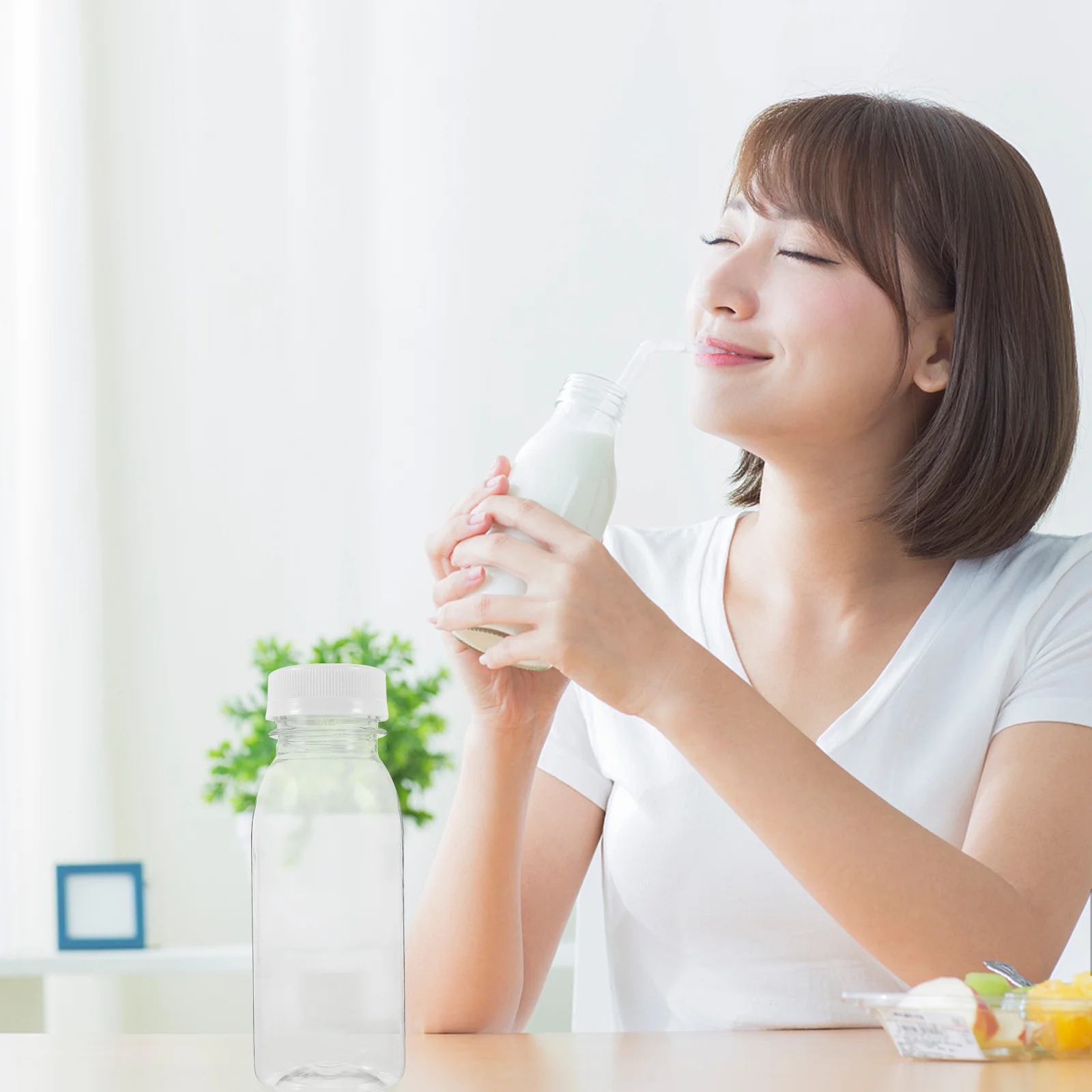 

Transparent Plastic Milk Storage Bottles Beverage Drinking Bottles Plastic Milk Bottles Beverage Spring Milk Bottle
