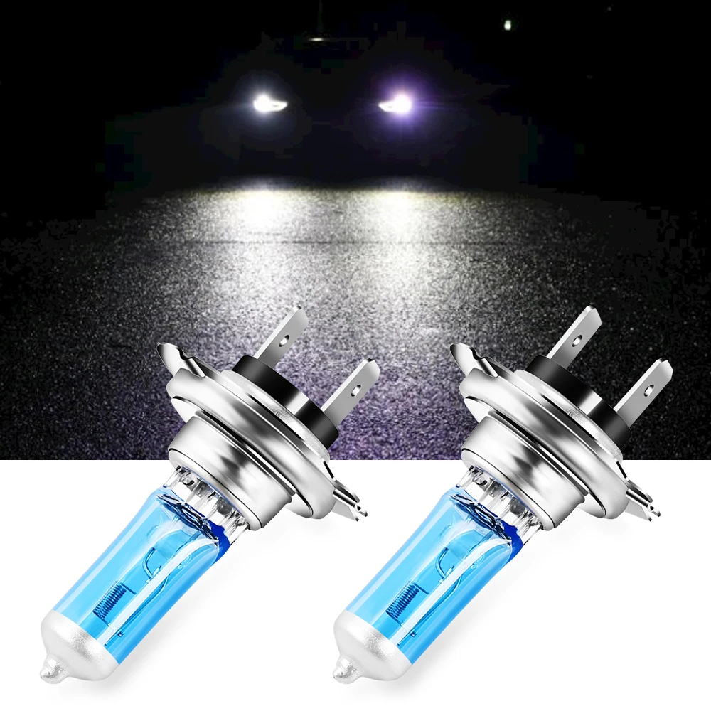 2pcs Super Bright Halogen Bulbs H7 Car Headlight Fog Lights For Peugeot