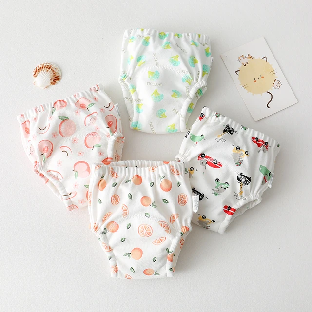 Baby Cotton Training Panties Diapers  Training Pants Baby Underwear - 3  Pcs/lot Baby - Aliexpress