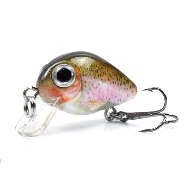 CCLTBA  Hot Sale Mini Crankbait Wobblers Floating Hard Artificial Baits Minnow for Bass Pesca Carp Perch Fishing Lures Tackle CC28-02