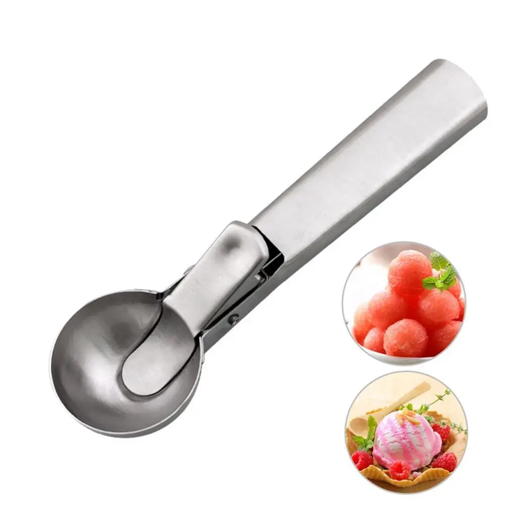 Kitchen Tools Ice Cream Scoop with Comfort Handle Ice Ball Maker Watermelon Spoon Easy to Clean Stainless Steel Fruit Baller