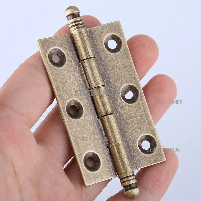 Antique Brass Door Hinges 4Pcs 2/2.5/3 inch for Wooden Box Furniture