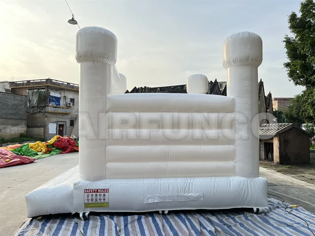 Inflatable White Bounce House PVC Inflatable Bouncy Castle/Moon Bounce House/Bridal Bounce Wedding Bounce House White 5
