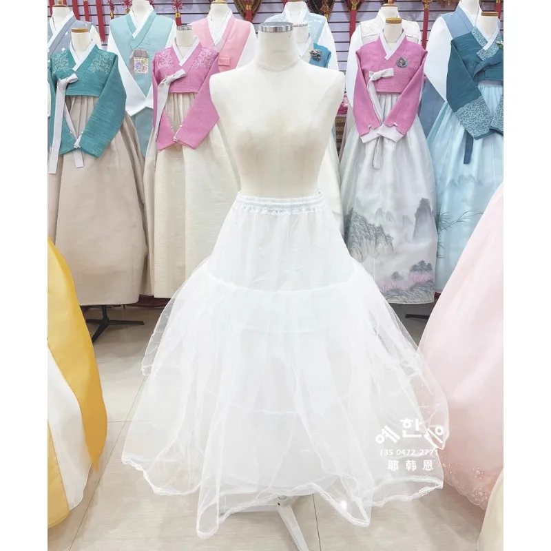 Korean Original Imported High-end Hanfu Large Pong Underskirt bridal wedding petticoat crinoline short tulle skirt underskirt jupon mariage sottogonna wedding accessories