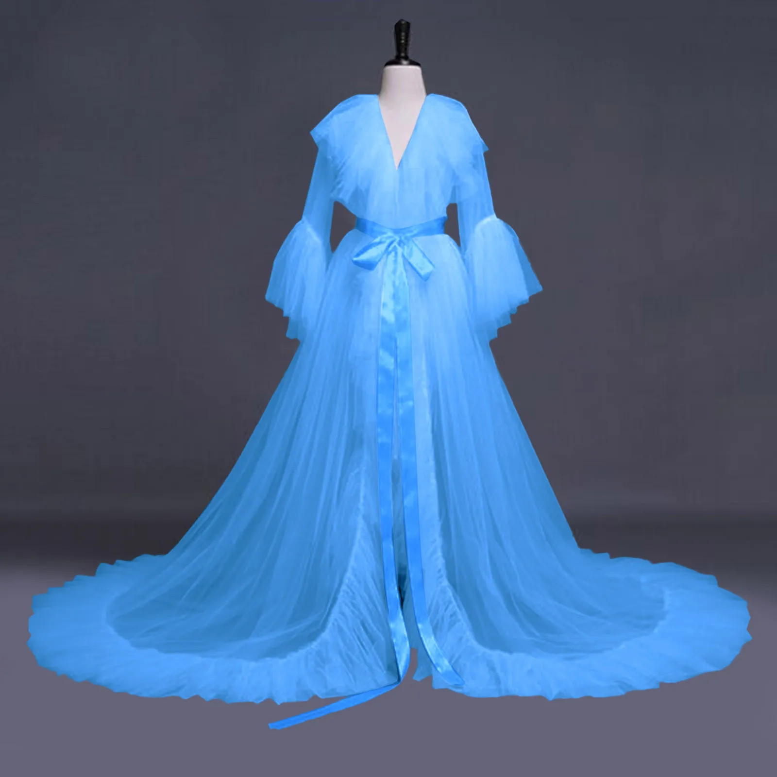 

Женское модное сексуальное Тюлевое платье, халат, длинное нижнее белье, ночная рубашка, халат, одежда для сна, Свадебный халат, кружевное нижнее белье, женское платье Макси