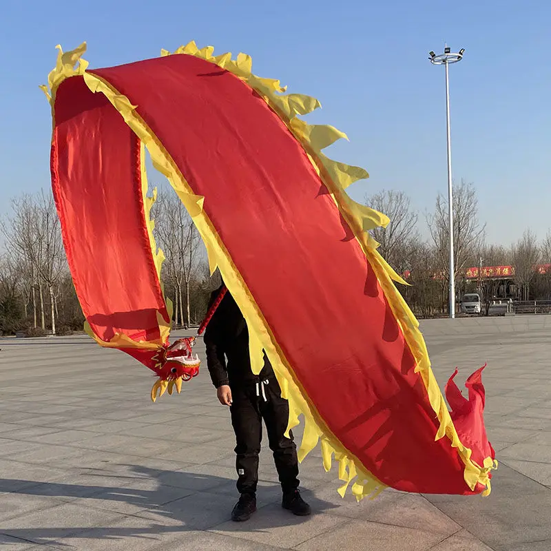 6/8/10 Meters Washable Dragon Dance Ribbon Pure Color Fitness Dragon Tail Accessories 75cm (Not Include Head))