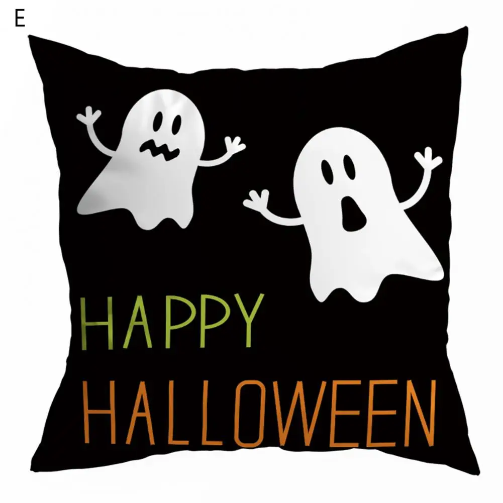 

Skeleton Pillowcase Halloween Party Supplies Spooky Halloween Pillow Covers Pumpkin Bat Ghost Patterns for Festive Home Party