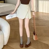 Korean Style Pink Fashion Buttons High Waist Shorts Skirts Womens New Spring Summer A-line Suit Shorts Ladies Casual Culottes 5