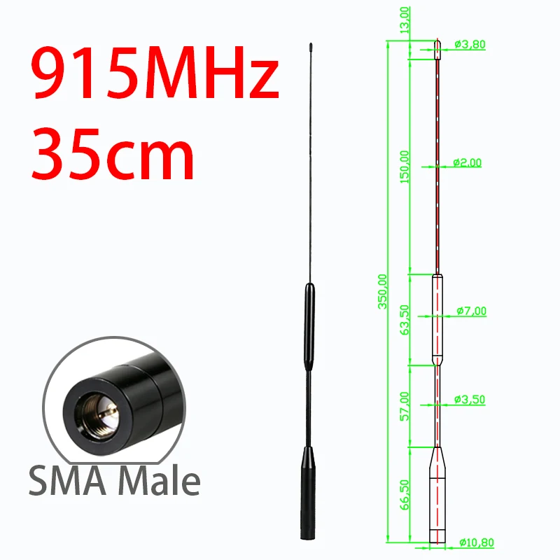 GIZONT LoRa 868MHz 915MHz 안테나 SMA 장거리 통신 플렉시블 소프트 휩 안테나 (LoRaWan 및 Meshtastic용) 50CM 12DBi