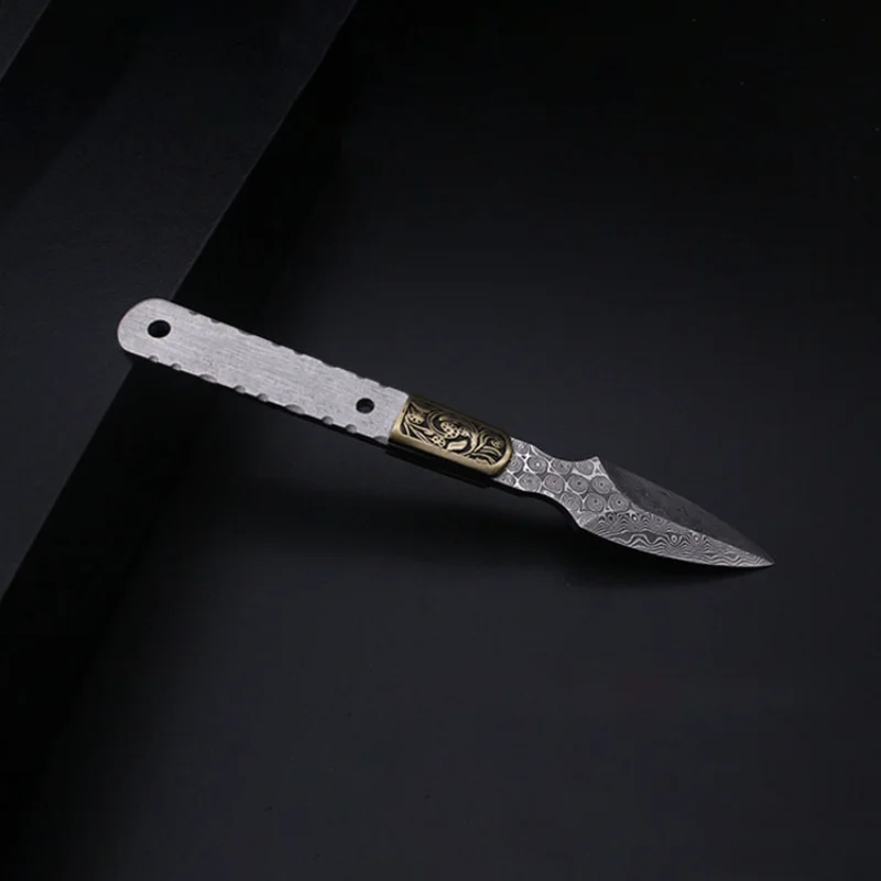 Thousand layer Damascus Steel Tea Needles semi-finished Blank Household DIY Teaware Accessories Hand Tool Parts