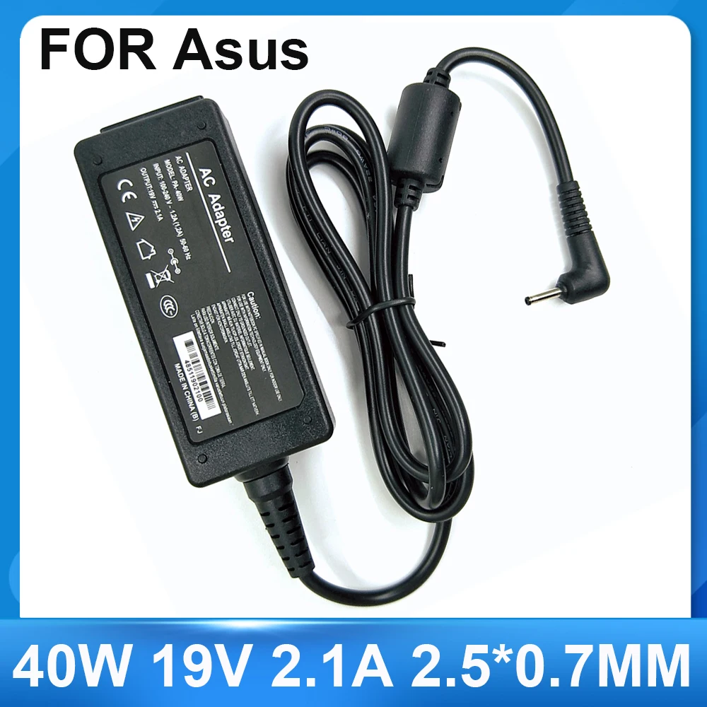 Laptop Charger AC Adapter 19V 2.1A 40W 2.5*0.7MM AC Laptop Charger Adapter For ASUS Eee 1001Px PC X101CH R051PX N17908 ADP-40PH