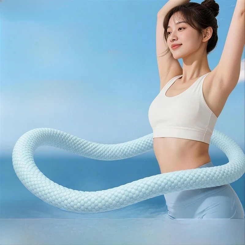 아이스 실크 시원한 느낌의 훌라후프 여성용 복부 슬리밍 체중 감량 지방 연소 홈 피트니스 기구 여성 전용