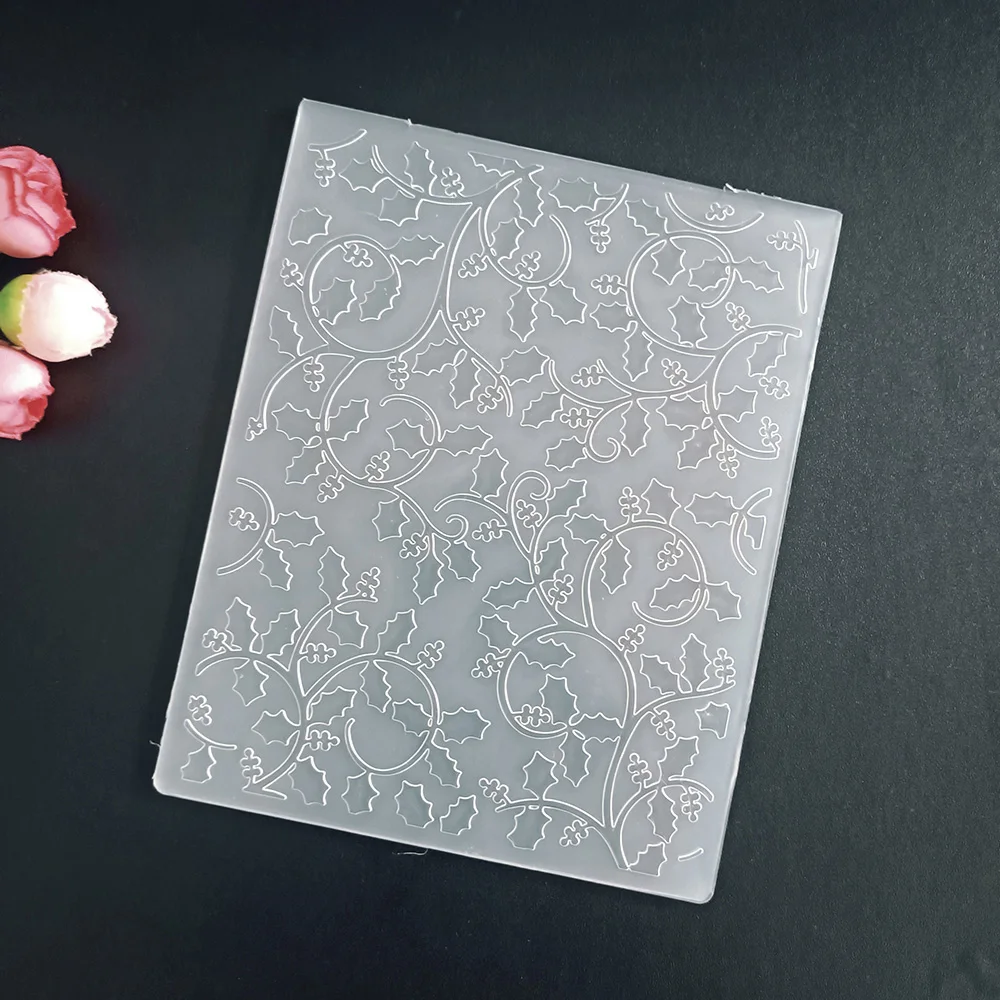AZSG Easter Butterfly Trees Embossing Folder Transparent Plastic Plates Design For DIY Paper Card Decoration Embossing Cutting plastic embossing folder embossing folder