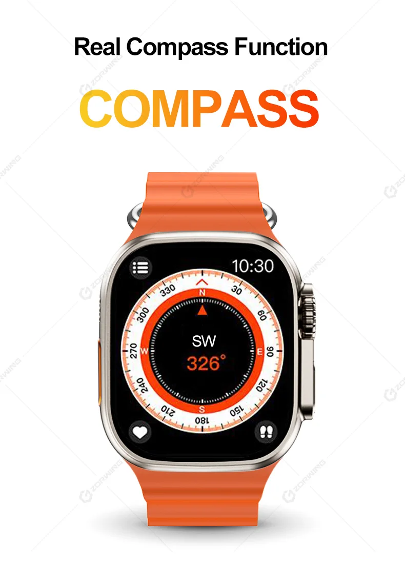 TS8 Plus Ultra Smart Watch Men 49mm NFC Smartwatch Compass Blood Pressure Fitness Sport Watch for Android IOS with Strap Lock