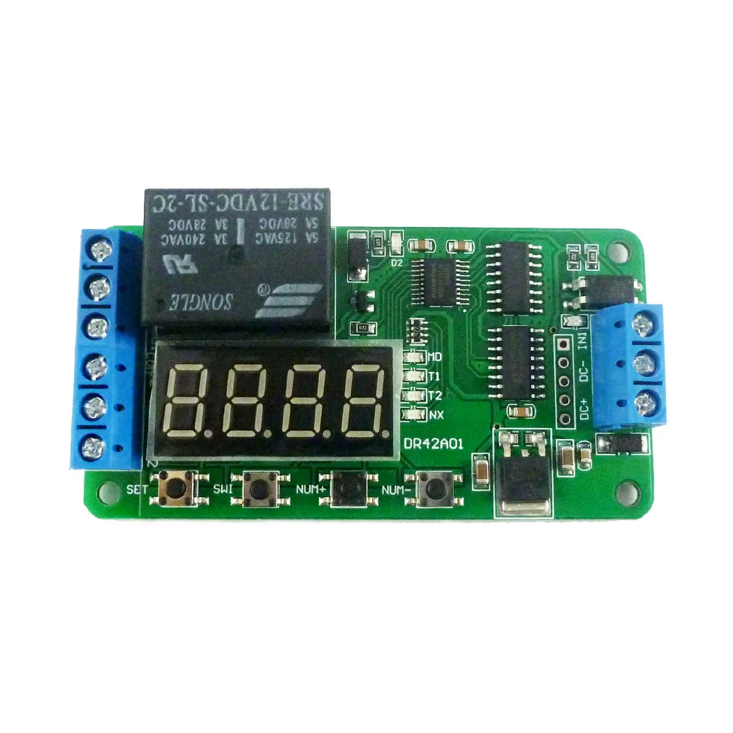 

1 PCS DC 12V Multifunctional DPDT Relay Board Delay Relay Time Switch Turn on/off PLC