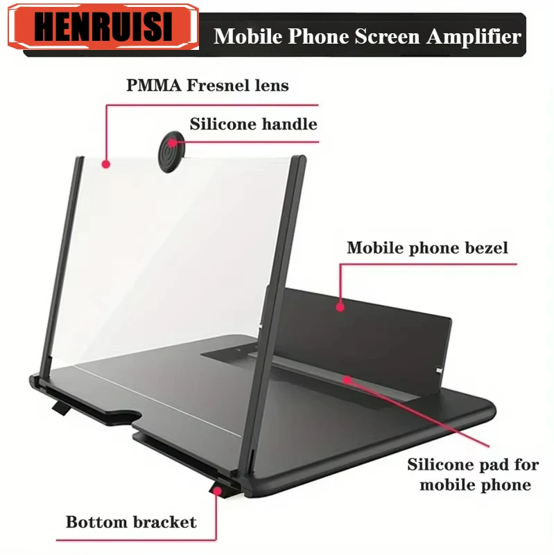 Multi Functional 10/12 inch Mobile Phone Screen Amplifier High-definition Screen Magnifying Glass anti blue light eye protection phone screen amplifier