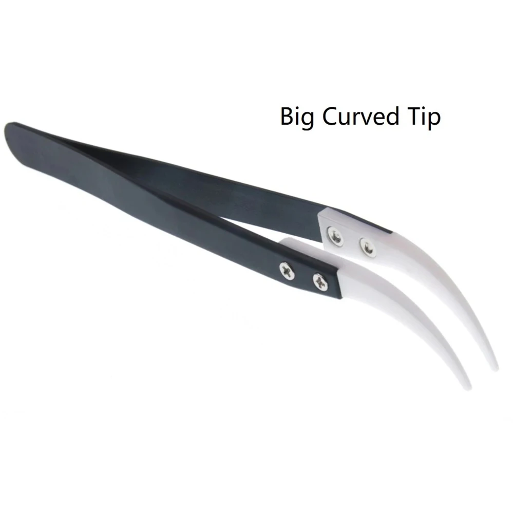Ceramic Tweezers Reverse Tweezers High Temperature Solder Resistant Stainless Steel Ceramic