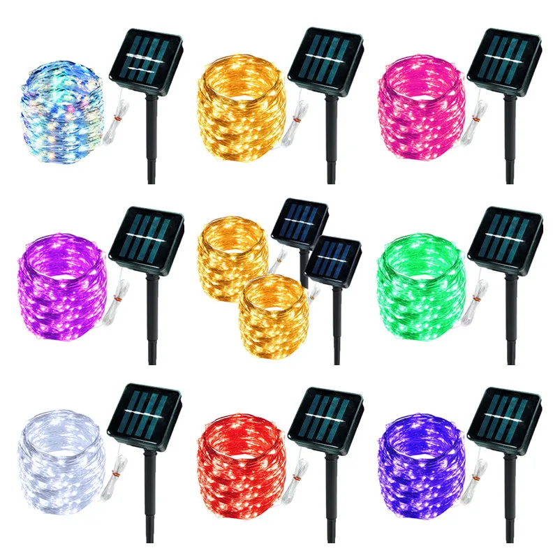 

32m/22m/12m/7m Solar LED Light Outdoor Festoon Lamp Garden Fairy Light String Waterproof Christmas Garland Yard Decoration