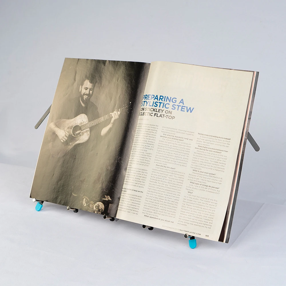 Guitto Series GSS-02 Music Sheet Stand Foldable Stainless Steel Frame 65°- 80° A