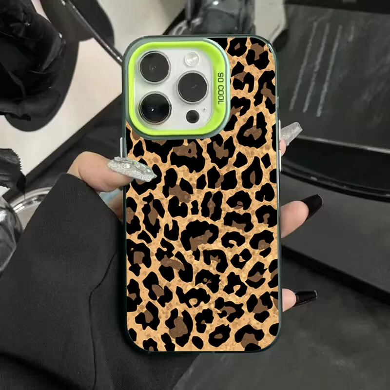 Brown Leopard Anti-Drop Armor Phone Case - Durable & Stylish Protection Back Cover