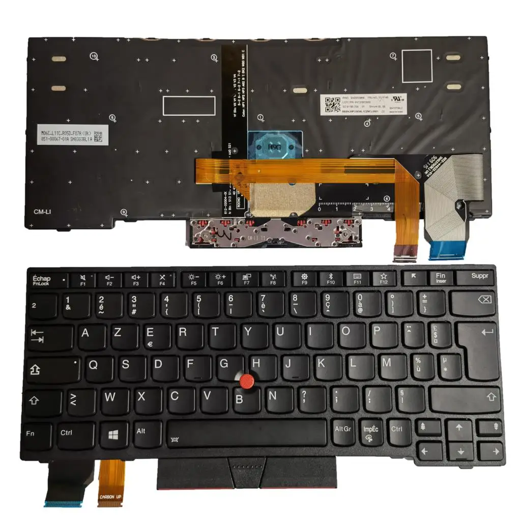 Nuovo Per Lenovo Thinkpad X280 A285 X395 X390 Tastiera Retroilluminata Francese Clavier