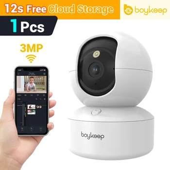 BoyKeep 3MP 5G/2.4GHz WiFi Indoor Home Security IP Smart Baby Monitor Camera Automatic Tracking 24/7 Video Surveillance Camera 1